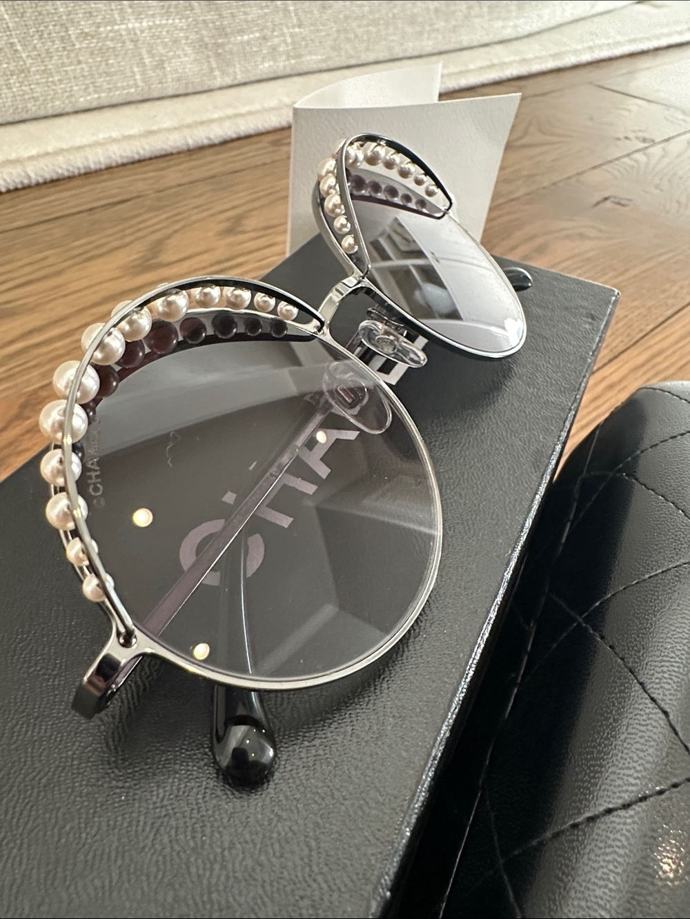 CHANEL Round Subglasses and Pearl Accents - Picture 9 of 11